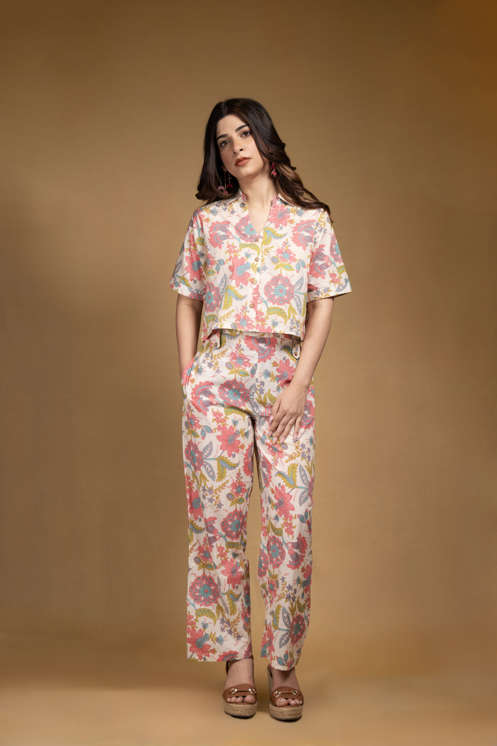 Mulicoloured short top with pants (Co-ord Set) - Image 5