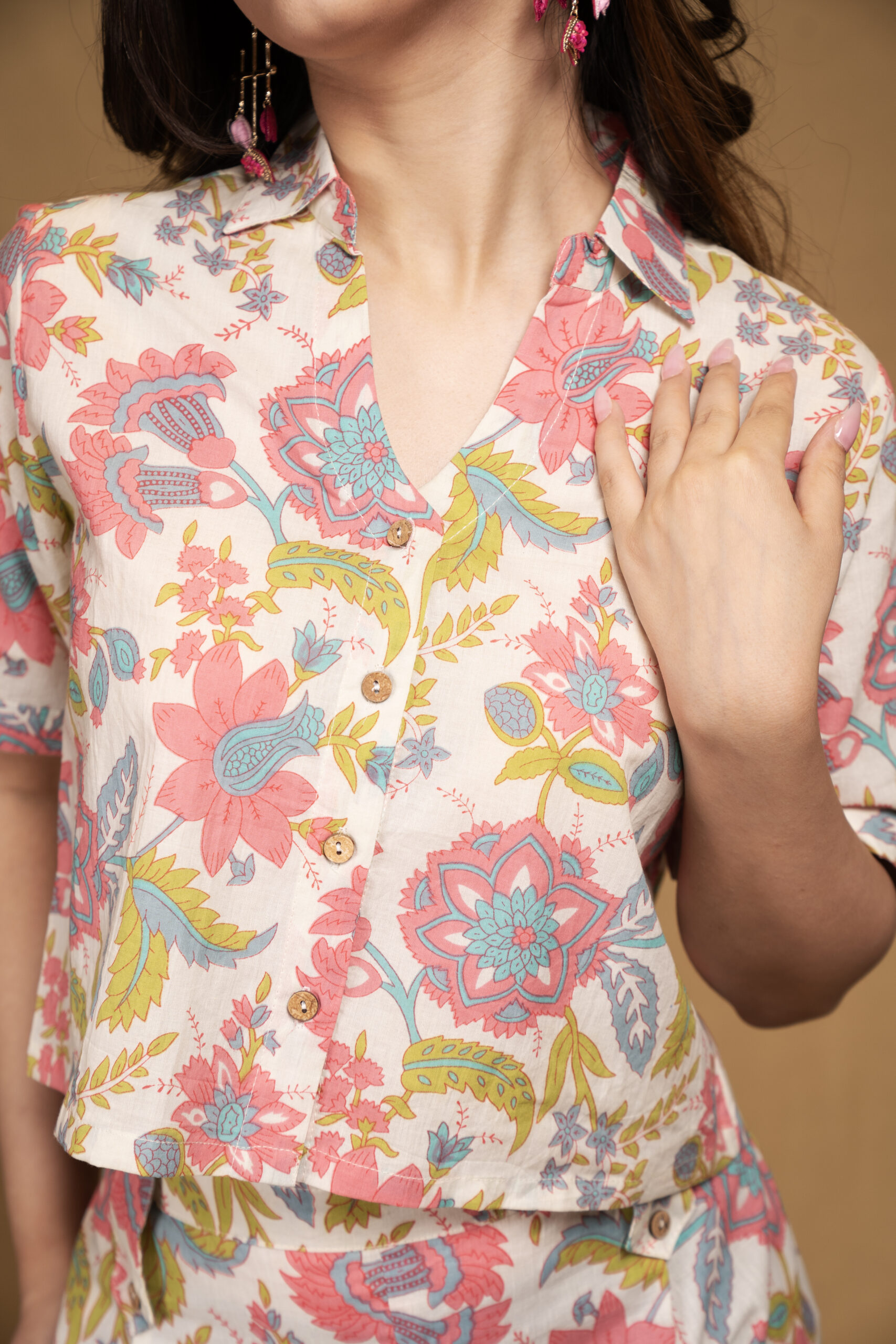 Mulicoloured short top with pants (Co-ord Set) - Image 4