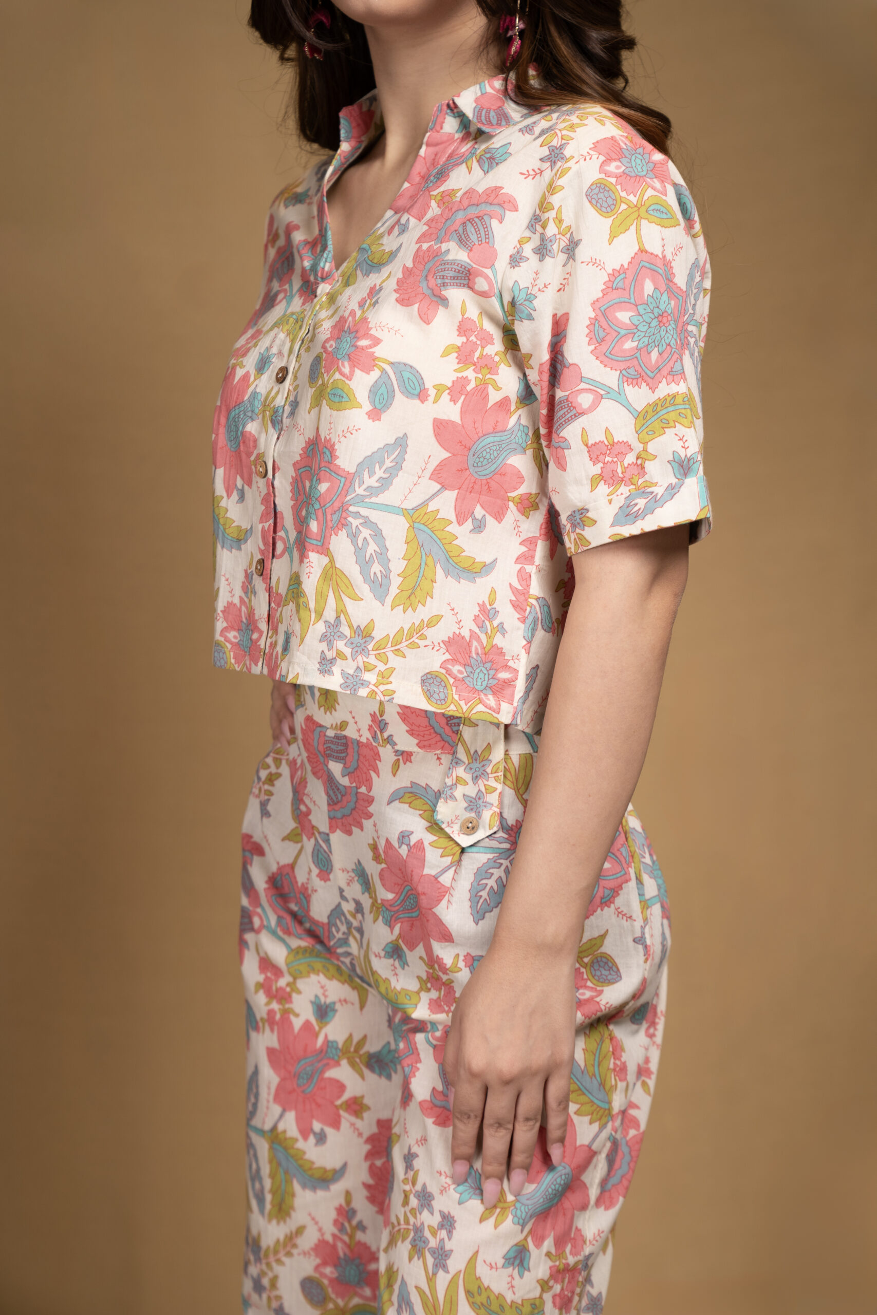 Mulicoloured short top with pants (Co-ord Set) - Image 2