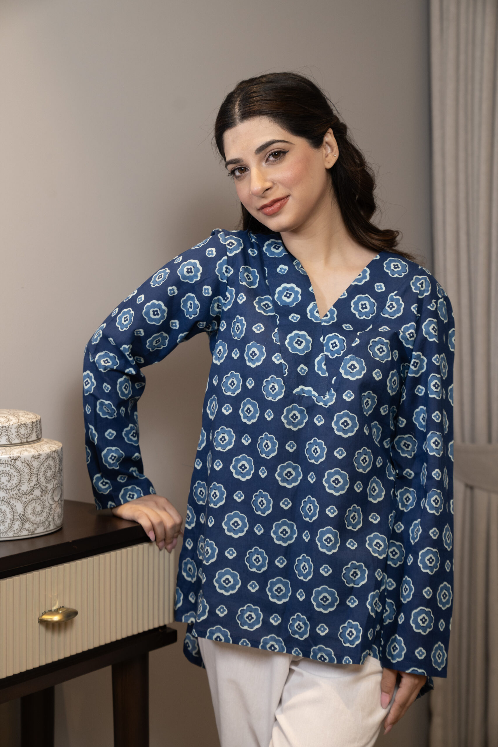 Floral printed casual top