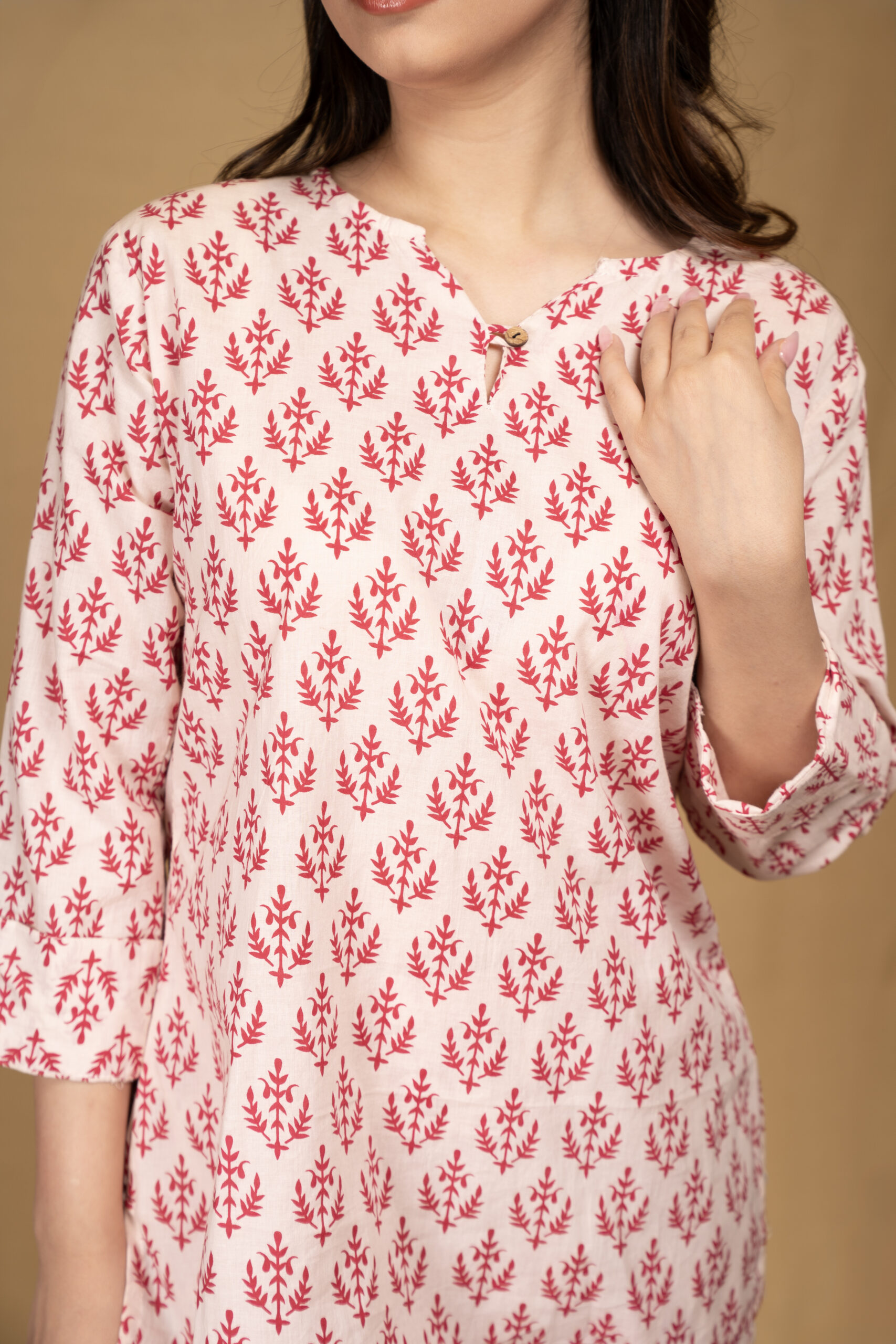 White printed lounge wear set - Image 3